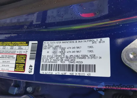 2024 Toyota Tacoma Sr5 z USA, uszkodzony, nr VIN 3TMLB5JN4RM048822